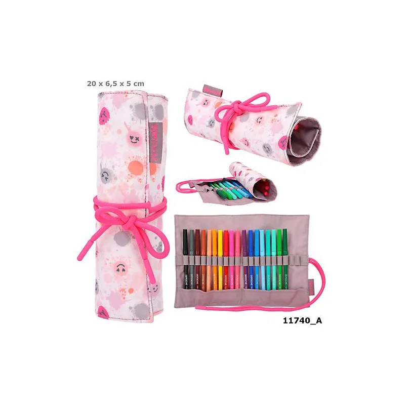 PIÓRNIK ROLKA Z FLAMASTRAMI TOP MODEL HAPPY TOGETH