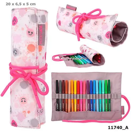 Piórnik Rolka Z Flamastrami Top Model Happy Togeth