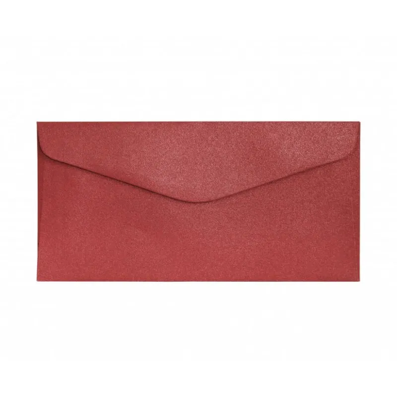 KOPERTA DL NK CZERWONA PERŁOWA 10 SZTUK ARGO
