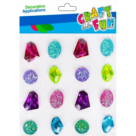 Ozdoby Dekoracyjne Samoprzylepne Kryształki Szlachetne 16 Sztuk Craft With Fun