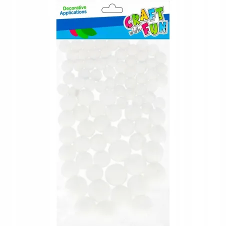 OZDOBA DEKORACYJNA POMPONY BIAŁE ZDOBIENIE – ZESTAW DO DEKORACJI DIY