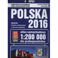 ATLAS SAMOCHODOWY POLSKA 2016 DLA PROFESJONALISTÓW 1:200 000 - Kompas
