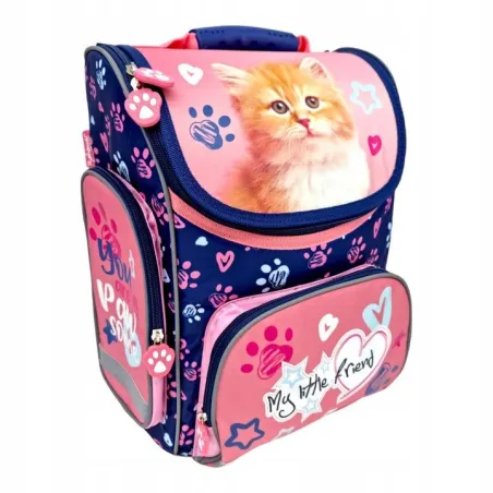 Tornister Szkolny Ginger Kitty Kasetonowy Kotek Dla Klas 1-3 St. Majewski