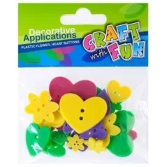 ZESTAW GUZIKÓW DEKORACYJNYCH CRAFT WITH FUN KREATYWNE OZDOBA DO PRAC PLASTYCZNYCH