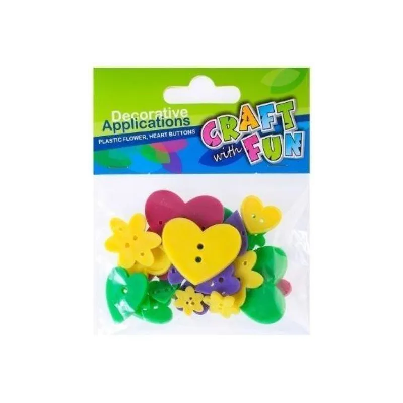 ZESTAW GUZIKÓW DEKORACYJNYCH CRAFT WITH FUN KREATYWNE OZDOBA DO PRAC PLASTYCZNYCH