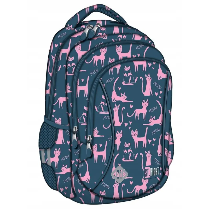 PLECAK SZKOLNY 3-KOMOROWY LAZY CATS DLA DZIECI
