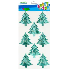 OZDOBNE KRYSZTAŁKI SAMOPRZYLEPNE CHOINKI CRAFT WITH FUN