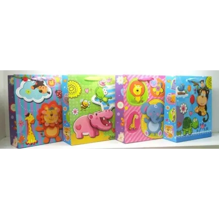 TOREBKA OZDOBNA PREZENTOWA ZWIERZĘTA 31 X 42 X 20 CM