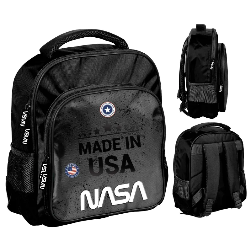 PLECAK WYCIECZKOWY NASA CZARNY DO PRZEDSZKOLA I NA ZAJĘCIA PLENEROWE PASO