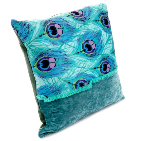 PODUSZKA DEKORACYJNA ZIELONA PEACOCK 40 X 40 CM
