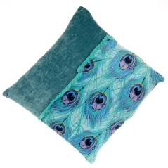 PODUSZKA DEKORACYJNA ZIELONA PEACOCK 40 X 40 CM - Panon