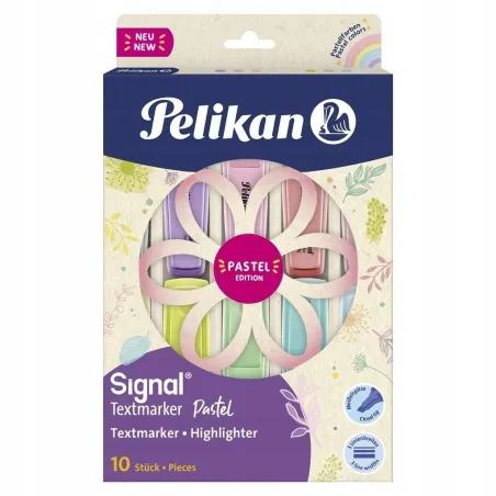 Zestaw Zakreślaczy Pelikan Signal Pastel 10 Sztuk