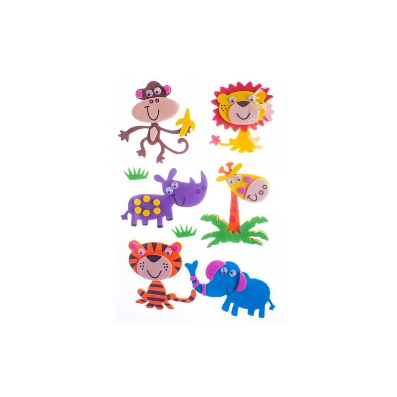 NAKLEJKI DEKORACYJNE ZOO ZWIERZĄTKA 3D ASTRA