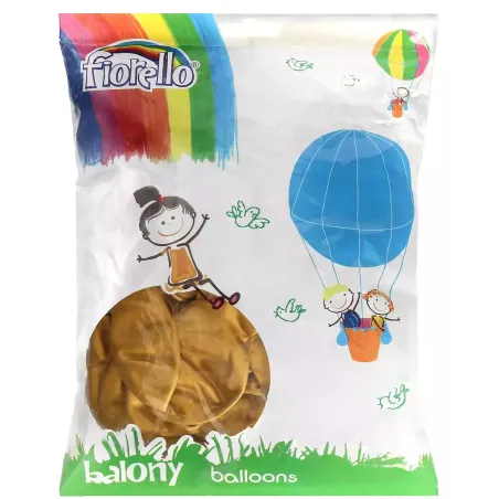 Zestaw 100 Balonów Metalicznych Złotych 10 Cali Fiorello