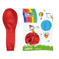 ZESTAW 100 BALONÓW METALICZNYCH CZERWONYCH 10 CALI FIORELLO