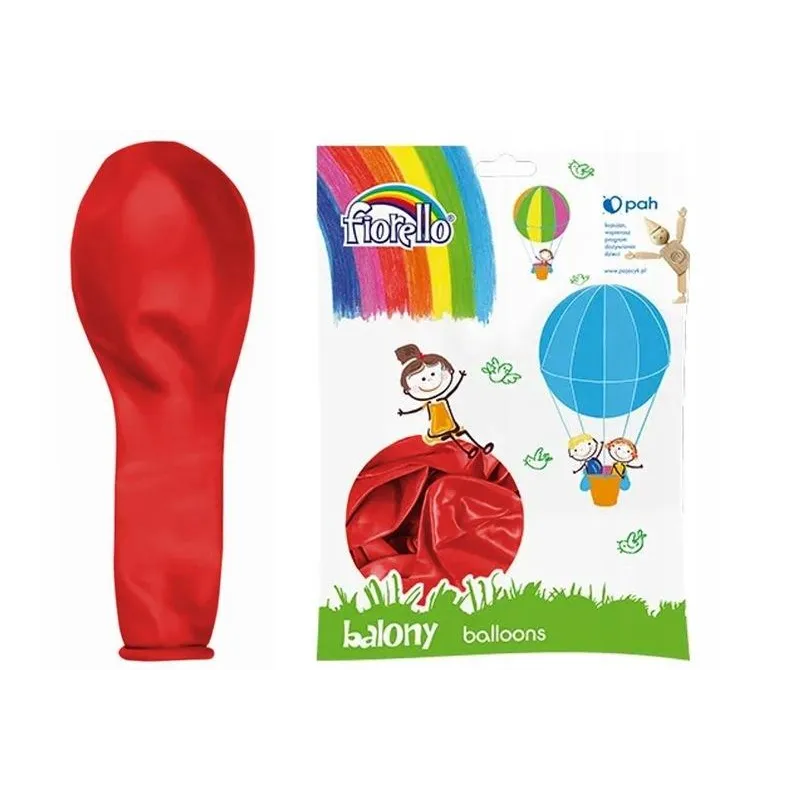 ZESTAW 100 BALONÓW METALICZNYCH CZERWONYCH 10 CALI FIORELLO