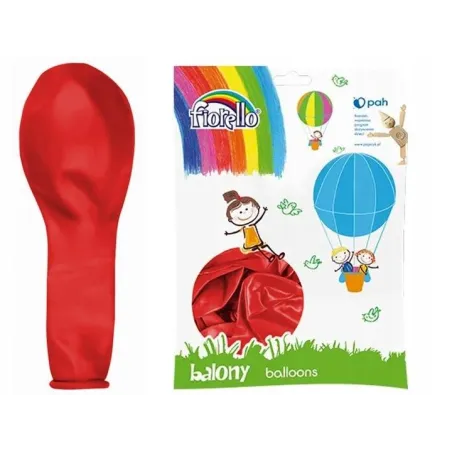 ZESTAW 100 BALONÓW METALICZNYCH CZERWONYCH 10 CALI FIORELLO