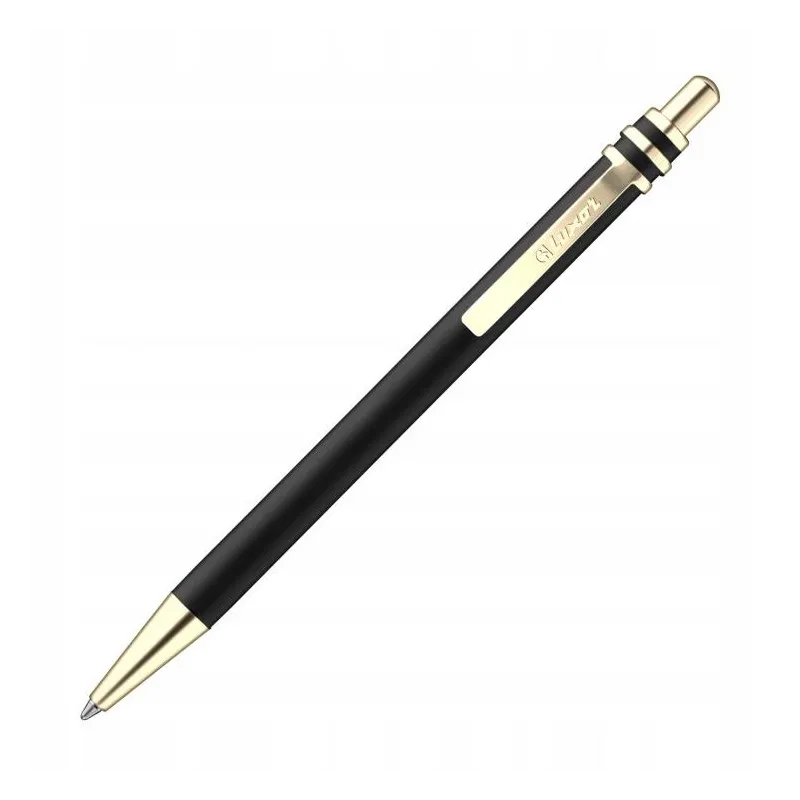 DŁUGOPIS METALOWY CZARNY POZŁACANY ASTRA