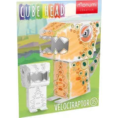 VELOCIRAPTOR DO SKŁADANIA I KOLOROWANIA ZESTAW KREATYWNY 5+