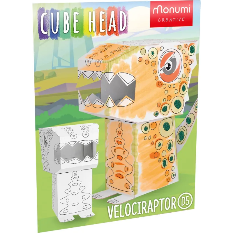 VELOCIRAPTOR DO SKŁADANIA I KOLOROWANIA ZESTAW KREATYWNY 5+