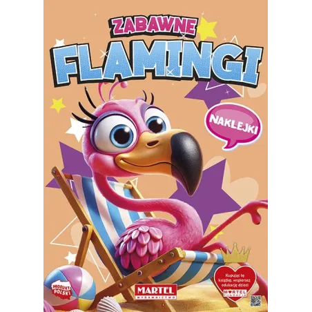 Zabawne Flamingi. Kolorowanka Z Naklejkami