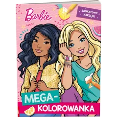 Barbie Mega kolorowanka brokatowe naklejki KOLB1101