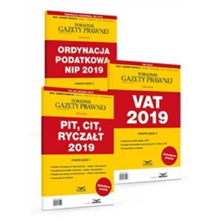 Pit, Cit, Ryczałt 2019. Vat 2019. Ordynacja Podatkowa, Nip 2019