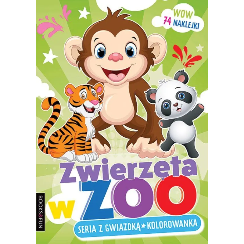 ZWIERZĘTA W ZOO KOLOROWANKA - Books & Fun