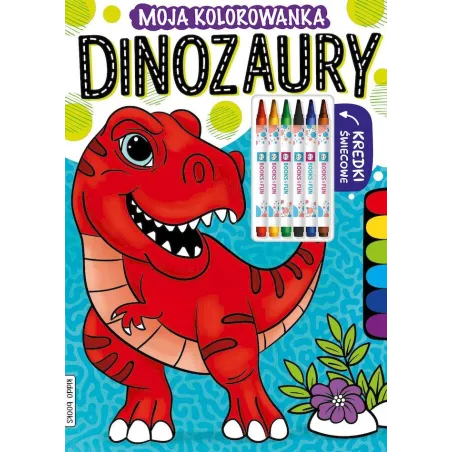 DINOZAURY. MOJA KOLOROWANKA Z KREDKAMI