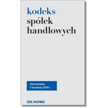 KODEKS SPÓŁEK HANDLOWYCH - od.nowa