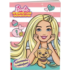 BARBIE DREAMHOUSE ADVENTURES KOLOROWANKA Z NAKLEJKAMI 