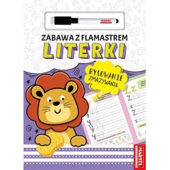 LITERKI. ZABAWA Z FLAMASTREM. RYSOWANIE ZMAZYWANIE - Martel