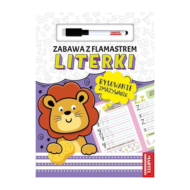 LITERKI. ZABAWA Z FLAMASTREM. RYSOWANIE ZMAZYWANIE - Martel