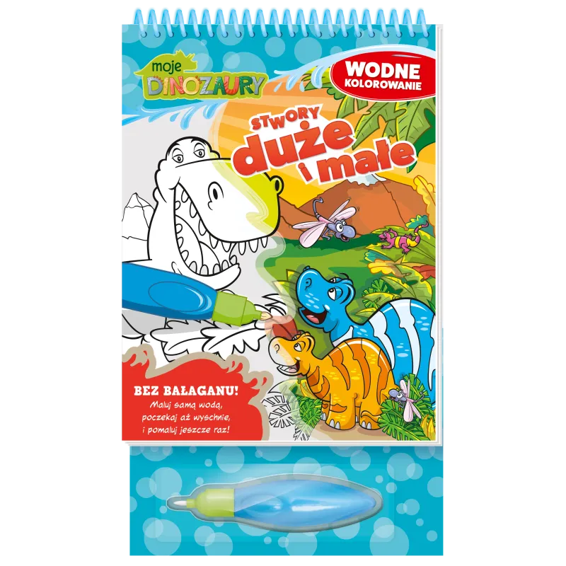STWORY DUŻE I MAŁE. MOJE DINOZAURY. WODNE KOLOROWANIE - Media Service Zawada STWORY DUŻE I MAŁE. MOJE DINOZAURY. WODNE KOLOROWANIE - Media Service Zawada