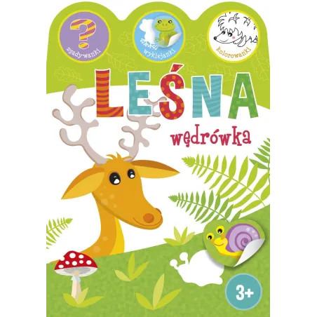 Leśna Wędrówka. Zgadywanki, Wyklejanki, Kolorowanki 3+