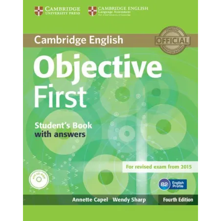 Objective First Student's Book With Answers + Cd Annette Capel ,Wendy Sharp