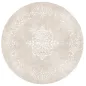 Okrągły Dywan Do Salonu Wilton Santi 240 Cm Beżowo-Biały