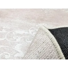 OKRĄGŁY DYWAN DO SALONU WILTON SANTI 240 CM BEŻOWO-BIAŁY