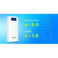 POWERBANK 20000 MAH 1 A/2.1 A ADATA AP20000D