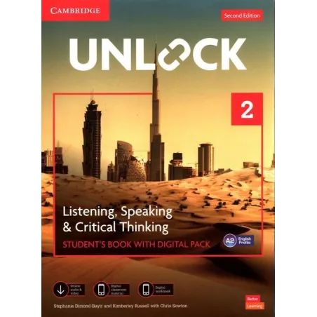 UNLOCK 2 LISTENING, SPEAKING AND CRITICAL THINKING STUDENT'S BOOK WITH DIGITAL PACK