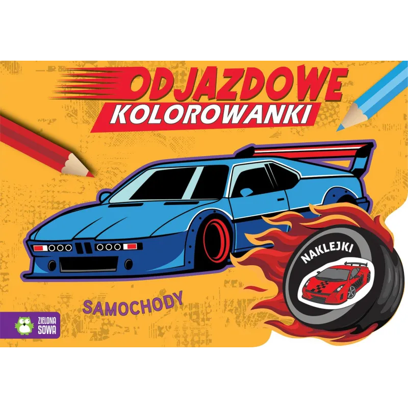 SAMOCHODY. ODJAZDOWE KOLOROWANKI Z NAKLEJKAMI