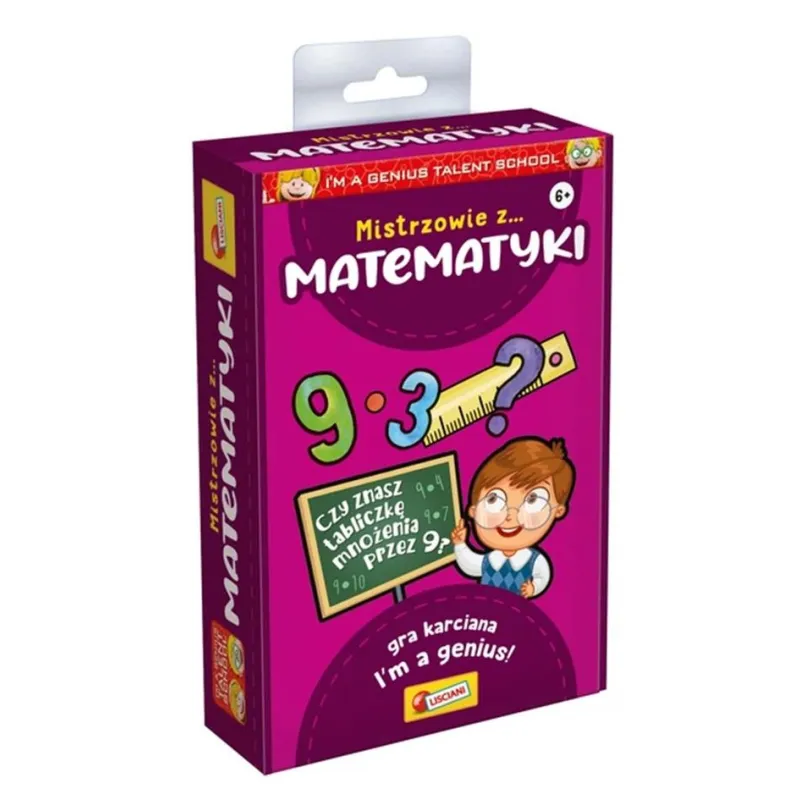 LISCIANI IM A GENIUS. MISTRZOWIE Z MATEMATYKI. EDUKACYJNA GRA KARCIANA 6+
