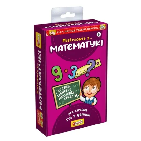 Lisciani Im A Genius. Mistrzowie Z Matematyki. Edukacyjna Gra Karciana 6+