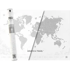 MAPA ŚWIATA ZDRAPKA LOFT WHITE SCRATCH AND TRAVEL - Paperape
