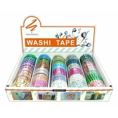 TAŚMA DEKORACYJNA WASHI TAPE MIX WZORÓW DO SCRAPBOOKINGU I BULLET JOURNAL