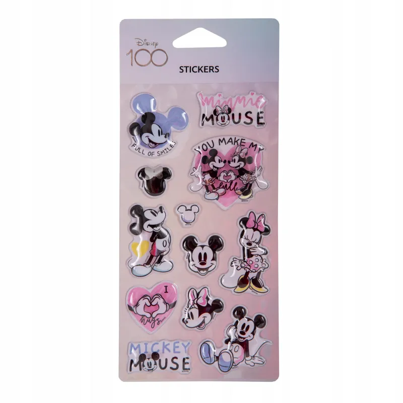 NAKLEJKI 3D DISNEY MYSZKA MIKI I MINNIE POP UP COOLPACK