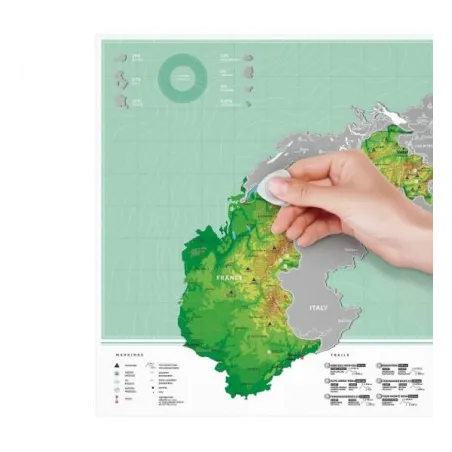Alpy Mapa Zdrapka 80 X 40 Cm