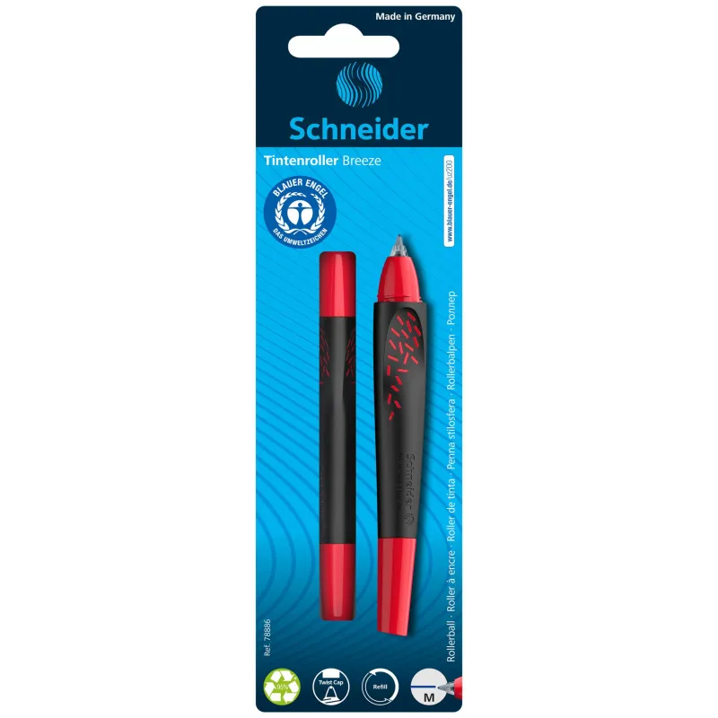 PIÓRO KULKOWE BREEZE CZARNO CZERWONE SCHNEIDER