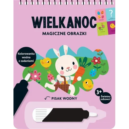 Wielkanoc. Magiczne Obrazki. Kolorowanka Wodna Z Zadaniami 3+