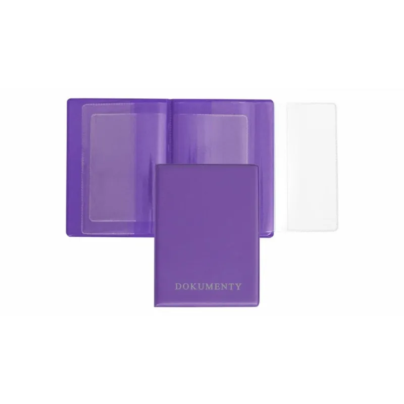 OKŁADKA NA DOKUMENTY VIOLET Z MIEJSCEM NA DOWÓD REJESTRACYJNY